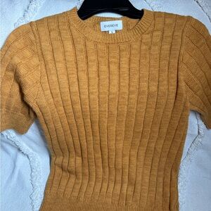 Evereve Women's Golden Ribbed Sweater